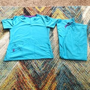 Turquoise Carhartt Scrub Set